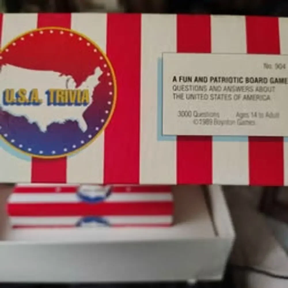 1989 U.S.A. Trivia Board Game – Complete, Like New, Appears